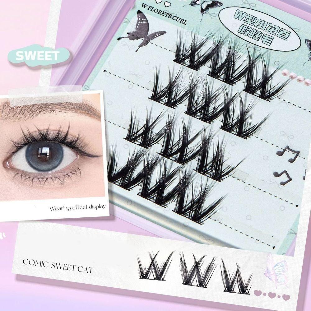 Fluffy False Eyelashes Slender Fake Lashes Soft Self-grafting False Eyelashes  Makeup