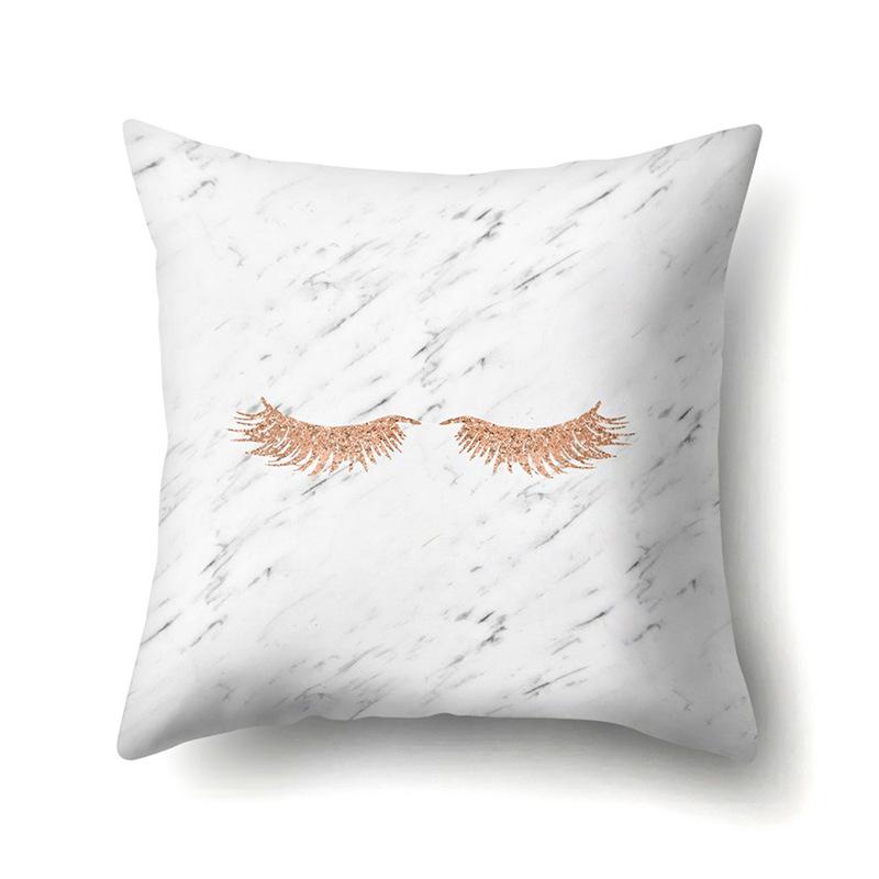 Polyester Pillow Case Automobile Decoration Home Printed Pillow Case Waist Cushion Cover Car Cushion Head Cushion Cover
