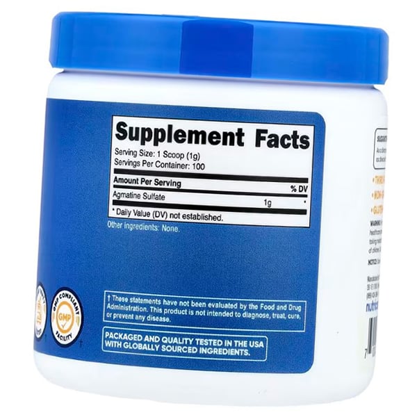 Agmatine Sulfate Powder, Agmatine Powder, Nutricost 100g Unflavored (11647008)