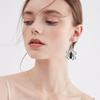 Halloween Jewelry Black Cubic Rhinestones Dangle Spiders Earrings For Women Girl