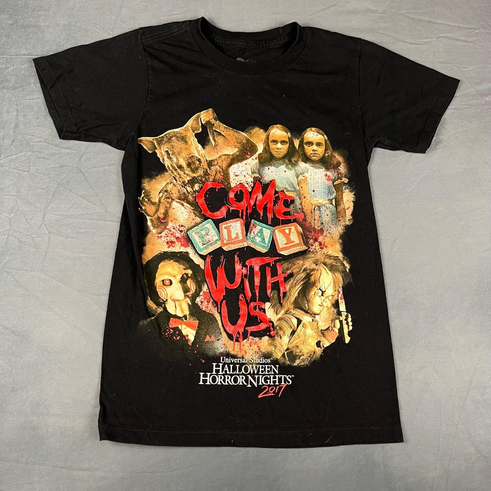Halloween Horror Nights 2017 XS Shirt Come Play With Us Universal Studios M-01 L