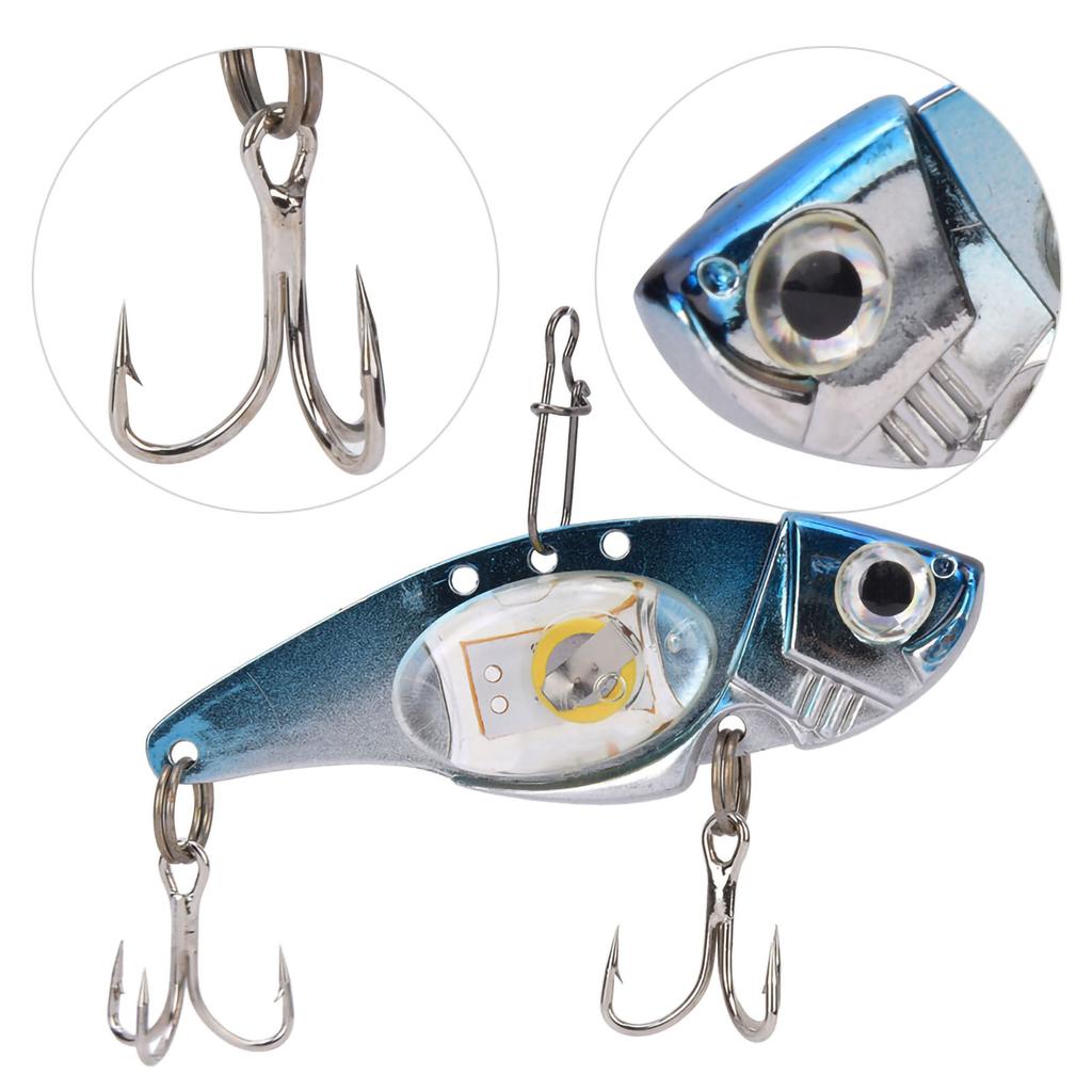 2 Pcs LED Underwater Fishing Lure Light Night Lamp Attractor Bait Fish Tool Accessories