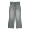 Plus Size Women's Korean High Waist Wide Leg Frayed Jeans