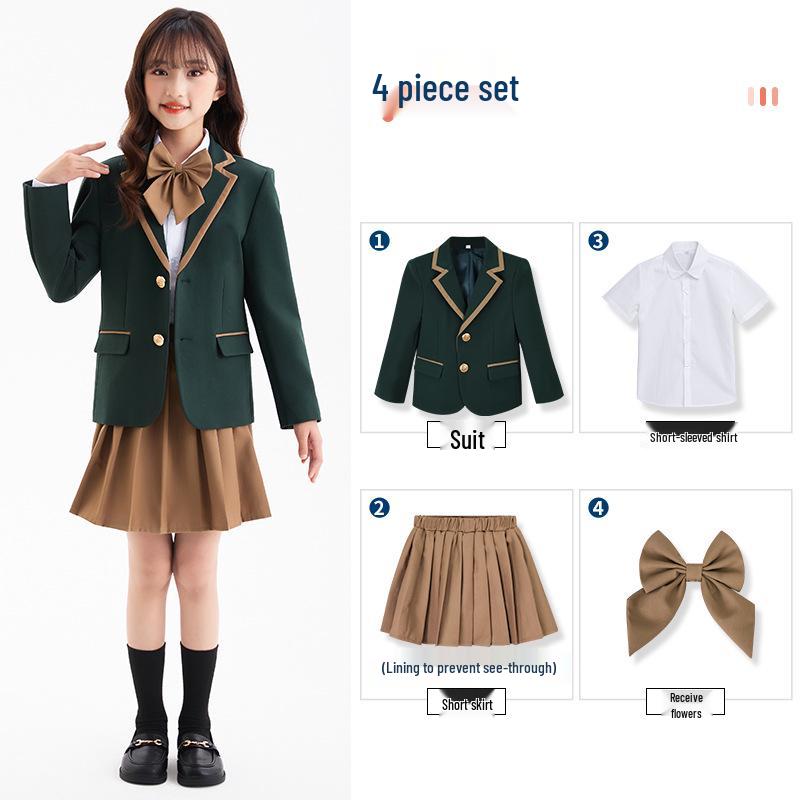 British Style Autumn/Winter School Uniform Set for Boys and Girls