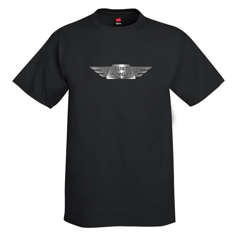 

Just Wing It Airplane Aviation T-Shirt 4XL