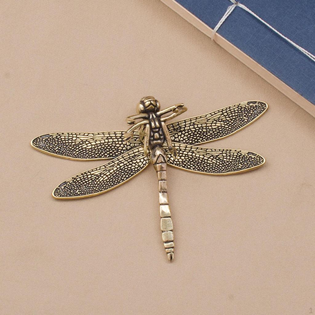Delicate Brass Dragonfly Sculpture for Elegant Home Decor