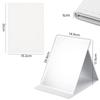 OWLKELA Tabletop Compact Folding Hand Stylish Stand Leather Cover Large M White Mirror, Mirror, Mirror, Mirror, & Break-resistant & Mirror, Size,