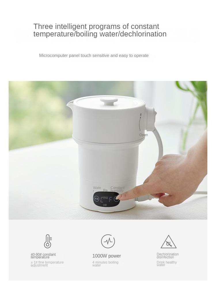 220V 600ML Foldable Electric Kettle Portable Hot Water Pot for Convenient Traveling Constant Temperature