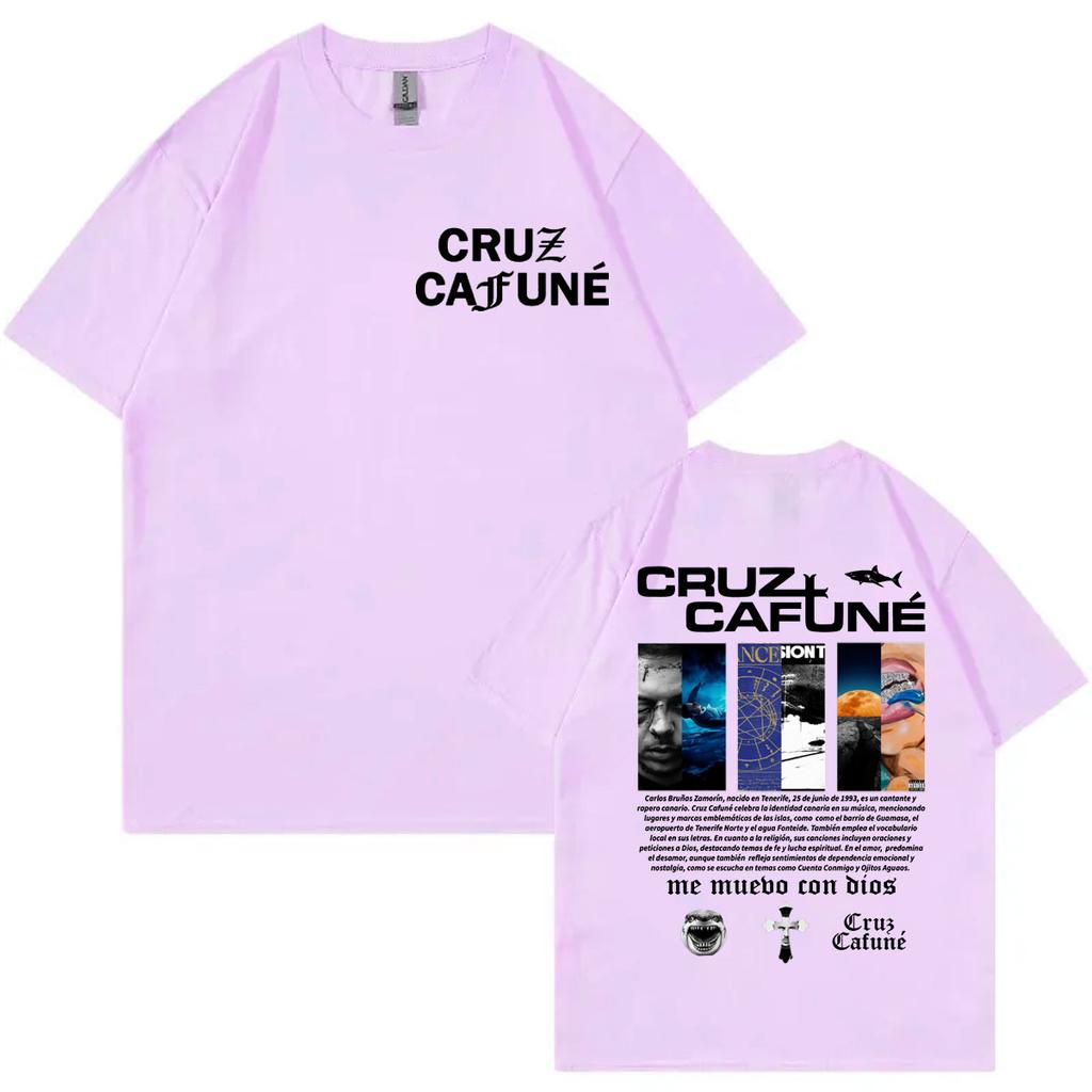 Rapper Cruz Cafune Album Merch Tshirt Harajuku Hip Hop Clothing Short Sleeve T Shirts Unisex Women Casual Fashion Cotton Tshirts