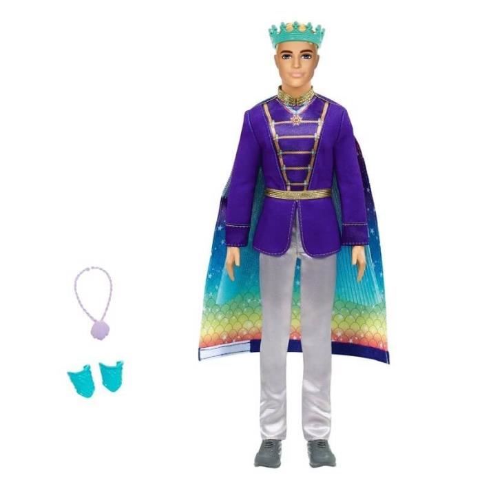 Barbie Dreamtopia - Poupée Transformation Ken en Prince Triton