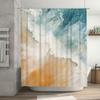 Beautiful Ocean Waves Shower Curtain Waterproof Bathroom Decor with Modern Floral Design