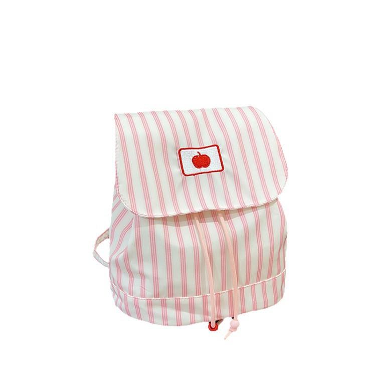 Schoolbag Korean version of rabbit ears striped backpack pink backpack stars large capacity commuter students go out to play small backpack