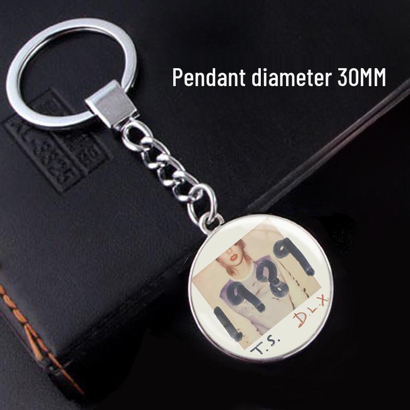 Taylor Swift Vinyl Record Time Gem Metal Keychain