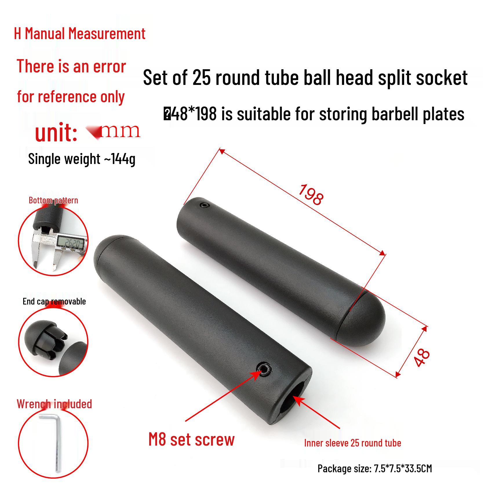 Olympic Barbell Plates with Plastic Sleeves | 25-48mm Diameter | Weightlifting Accessories