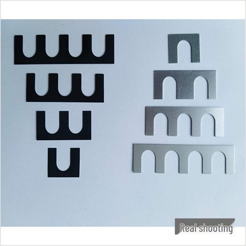 Type E Blackened Flat Shim for 3-Hole Welding Fixture Adjustment and Inspection