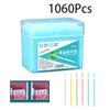 1060pcs/Bag Double-Ended Fish Bone Shaped Disposable Plastic Toothpick Dental Floss Interdental Brush Oral Cleaning Caring Tools