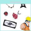 Zestaw Naszyjnik z Pierścieniem w Stylu Naruto Plastik ABS Prezent dla Fana Anime Postacie)