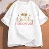 Family Matching Shirts Birthday Princess Family Party Outfits for Parents Kids Family Dad,mom of The Birthday Girl Tops Gift