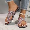 Fashion New Women's Slippers Round Toe Open Toe Shoes for Women Slip-on Platform Slides Outdoor Causal Toe Set Flip Flops Flower Sandals
