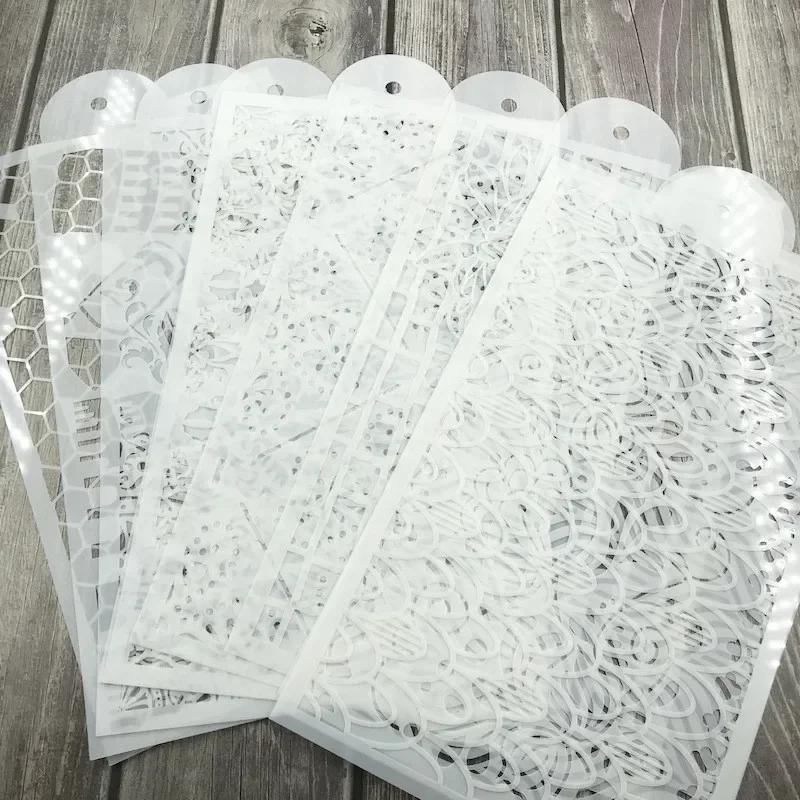 New Fondant Stencils Lace Flower Spike Sugar Sieve Mold Cake Stamp Embossing Mold Wedding Cake Stencil Edge Decor Baking Tools