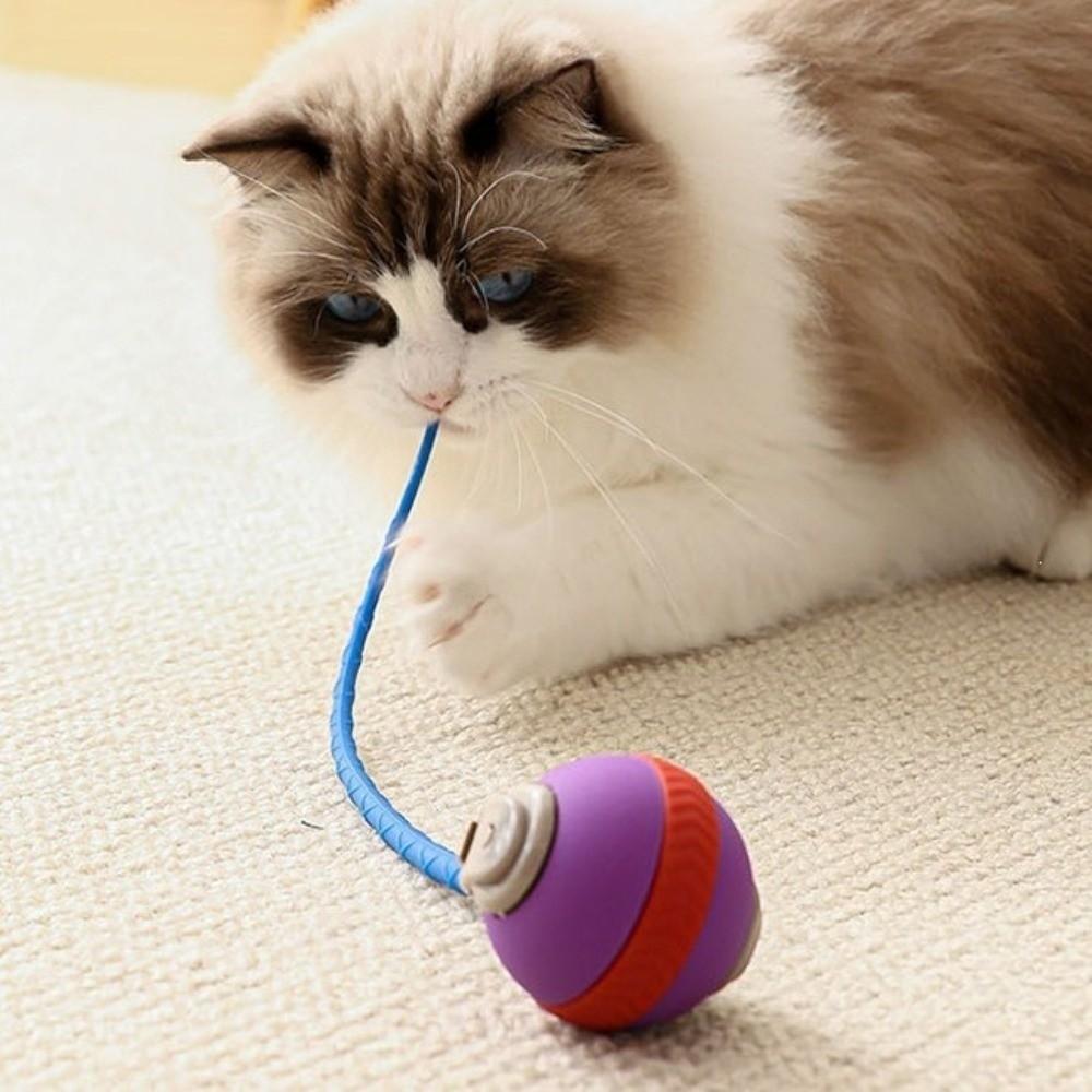 USB Rechargeable Pet Automatic Rolling Ball Adjustable Interactive Cat Toys Play Mode