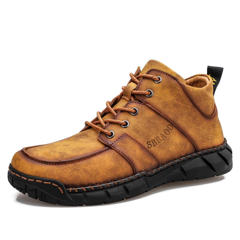 Fashion Outdoor Shoes Men Genuine Leather Trekking Hiking Shoes Men Waterproof Hiking Boots Sneakers Mountain Climbing Shoe Big Size 48