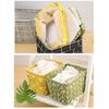 Foldable Storage Basket with Handles Waterproof Large Capacity Cotton Linen Printed