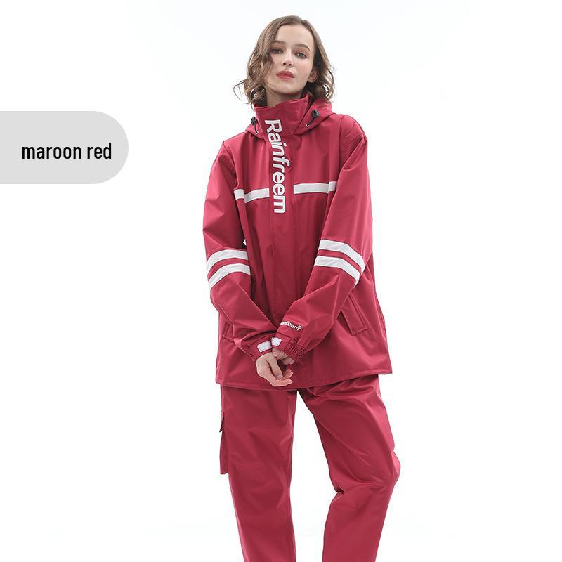 Qinfeiman Set Pelerină de Ploaie și Pantaloni Motocicletă Strat Dublu pentru Mers în Aer Liber