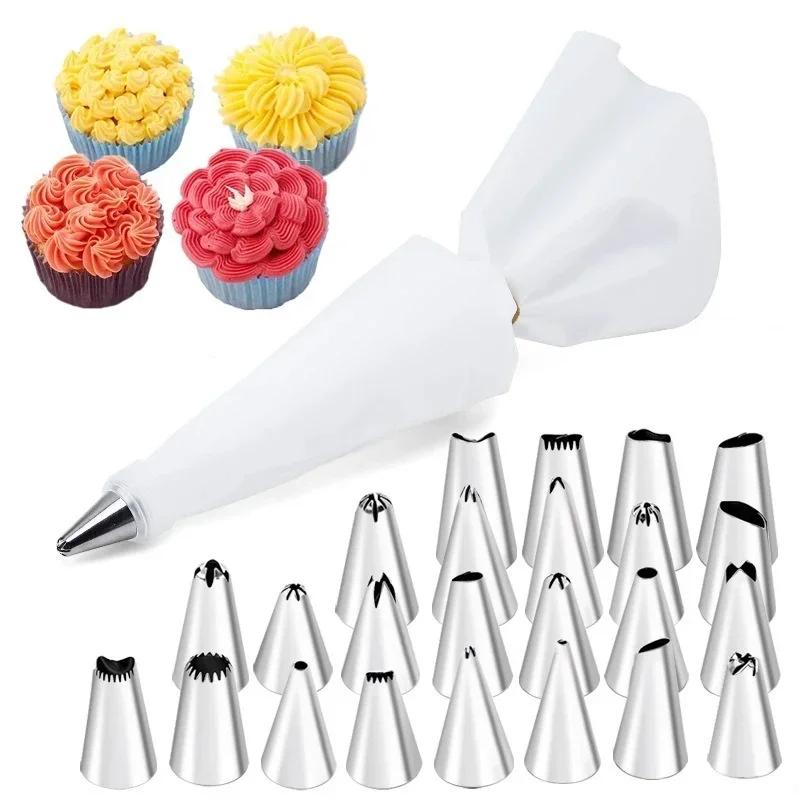 Pastry Tools Accessories For Cake Decorating, Reusable Pastry Bag, Kitchen Bakery Confectionery Equipment, Cream Nozzles