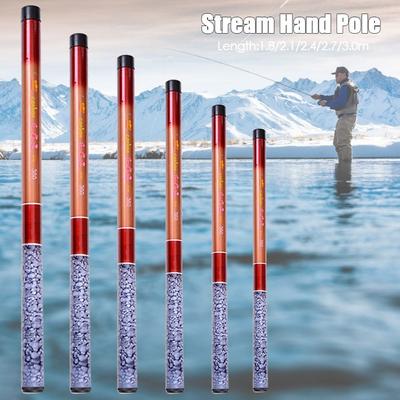 FRP Portable Fishing Rods Tackle Ultralight Telescopic Fishing Rod Travel Stream Lake Hand Pole Carp Feeder