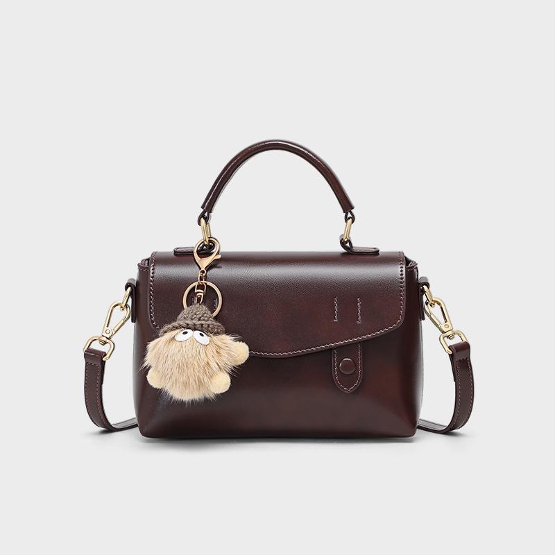 Bag Women'S Bag Autumn And Winter Leather Shoulder Messenger Bag Mailman Bag Fashion And High-End Handbag