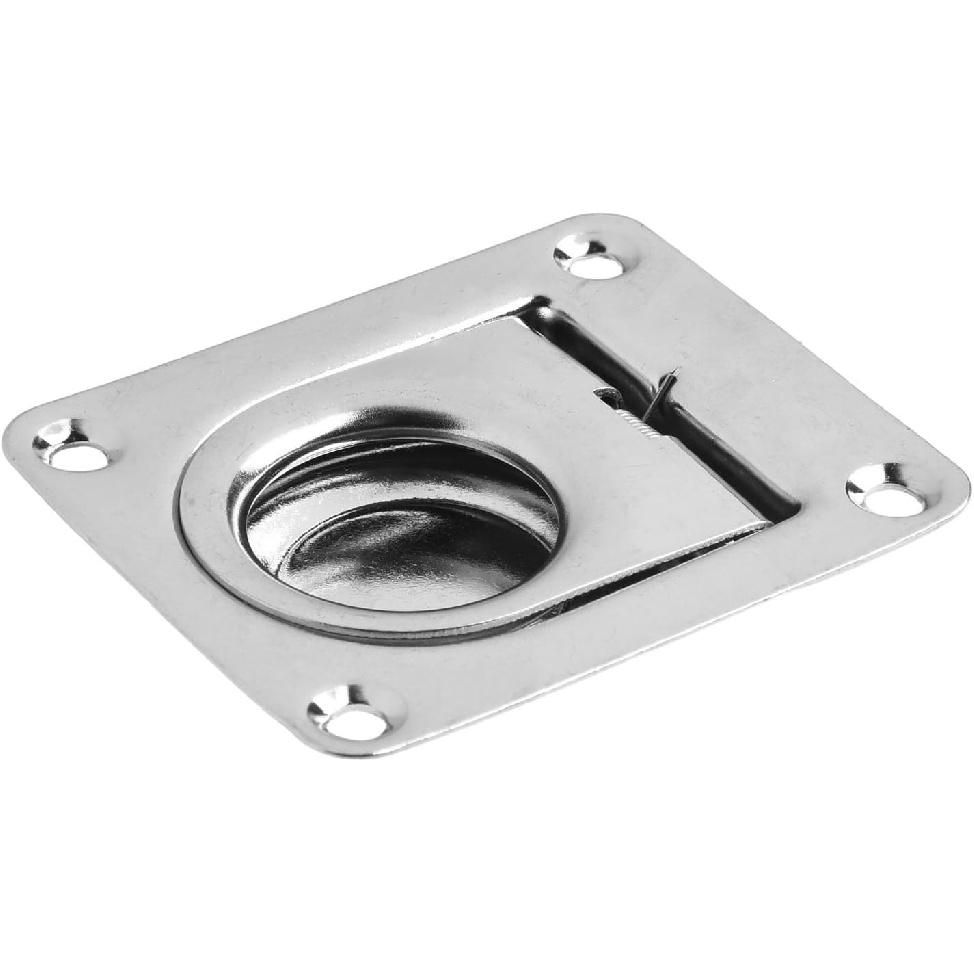 4Pcs Stainless Steel Flush Mount D-Rings,Heavy Duty Floor Mount Tie Down Anchors For Boats Trailers Trucks,56x66mm Load Capacity