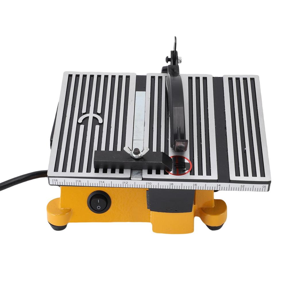 Mini Table Saw Portable Miter Table Saw Bench Electric Cutting Machine for DIY Handmade Woodworking Crafts Aluminum