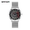 Sanda Meilleure Vente 1088 Montre pour Adolescent: Personnalisé, Cadran Rotatif 3D, Tendance, Quartz Étanche.