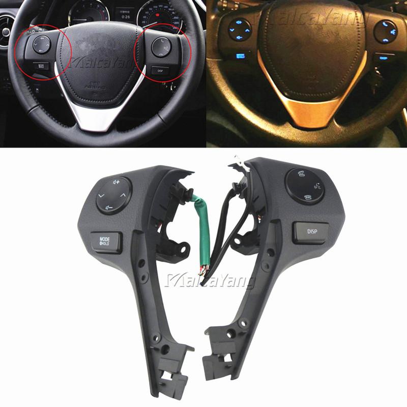 

84250-02560 Кнопки Bluetooth Телефон Рулевое колесо Кнопка управления аудио Для TOYOTA Corolla RAV4 2014 2015 Стайлинг автомобиля