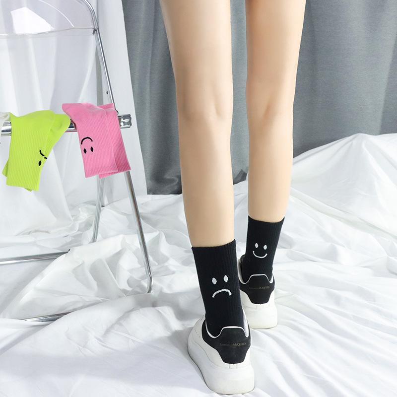

Ladies Spring and Autumn Fashion New Solid Color Print Tube Socks 1 pair зелений