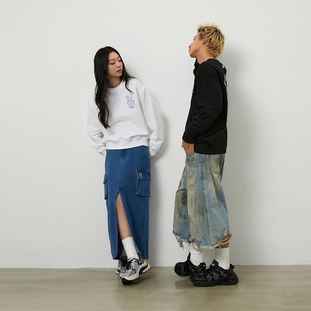 New MLB Curve Runner Low Top Casual Running Shoes Unisex Black 3ARNSPL4N-07BKS