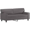 Vidaxl 2-Seater Sofa, Grey, 140 Cm, Faux Leather