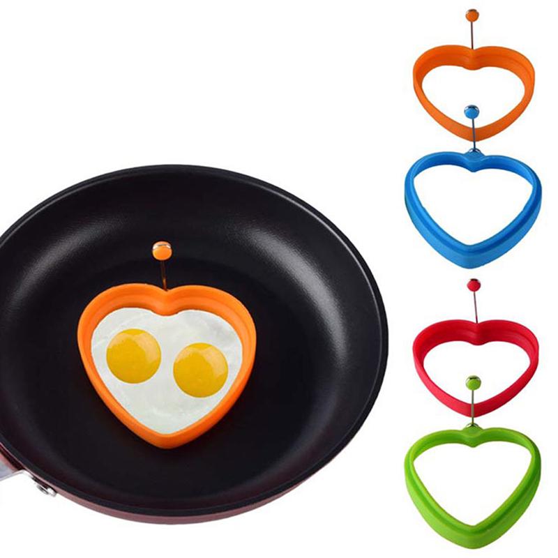 1//4Pcs Kitchen Silicone Egg Fried Ring Round Mold Pancake Breakfast Cooking Tool