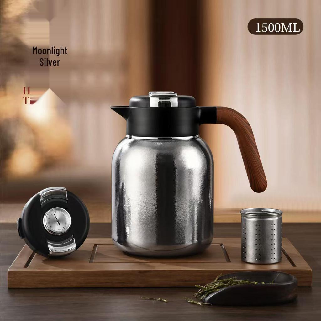 Premium Titanium-Coated Large Capacity Thermos Pot for Office Tea Brewing & Stewing - Ideal Business Gift