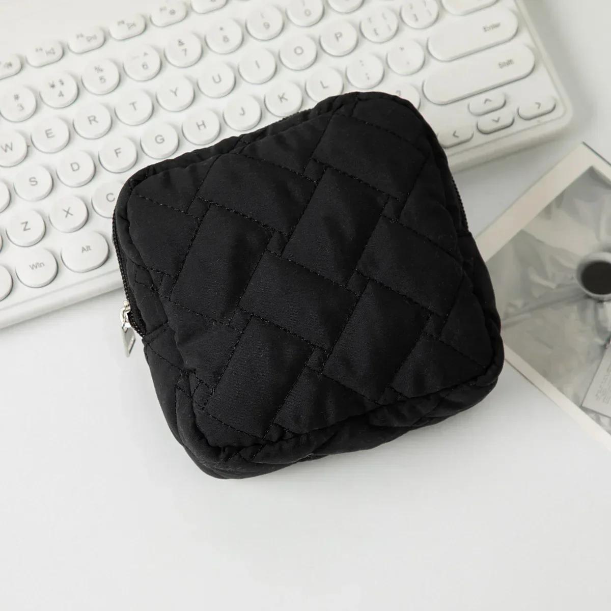 

Women Cosmetic Bag Organizer Sanitary Napkin Bag Girls Tampon Bags Sanitary Pad Pouch Coin Purse Coin Pouch Kids Cute Purse чёрный