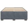 Bed Frame without Mattress Dark Grey 140 x 190 cm Velvet