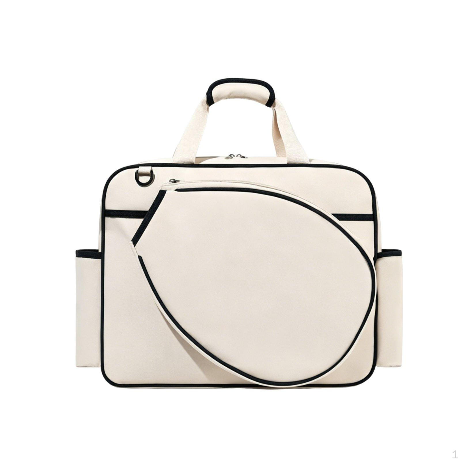 Tennis Racket Bag Waterproof Crossbody Large Capacity for Sports Training