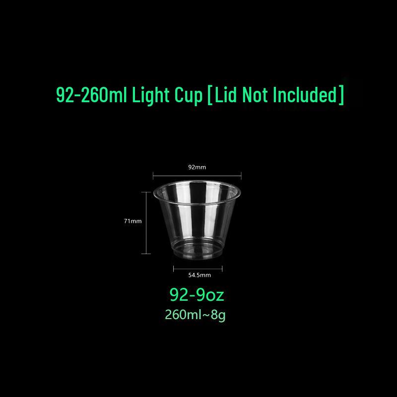 420ml PET Cold Drink Cup with Lid for Coffee, Milk Tea, Juice, Coconut, or Latte - 93 Caliber, Disposable 50 pcs