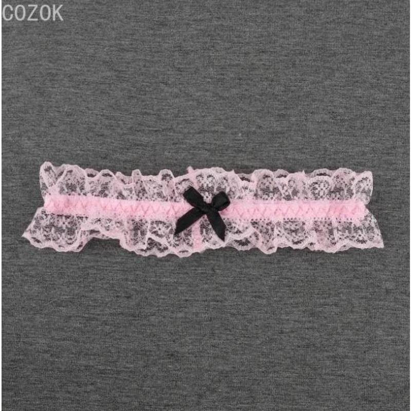 Hochzeitsparty Braut Spitze Floral Blau Beinring Schlaufe Strumpf Damen Mädchen Sexy Schleife Prinzessin Cosplay Strumpfhalter Gürtel Zubehör