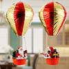 Christmas Santa Hot Air Balloon Christmas Tree Santa Decoration Ceiling Pendant for Home Xmas Holiday New Year Party Decor 1Pc