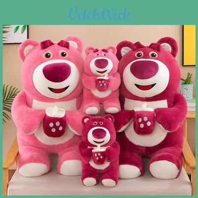 Cute Strawberry Bear Plush Pillow Perfect Gift For Comfort And Cuddles