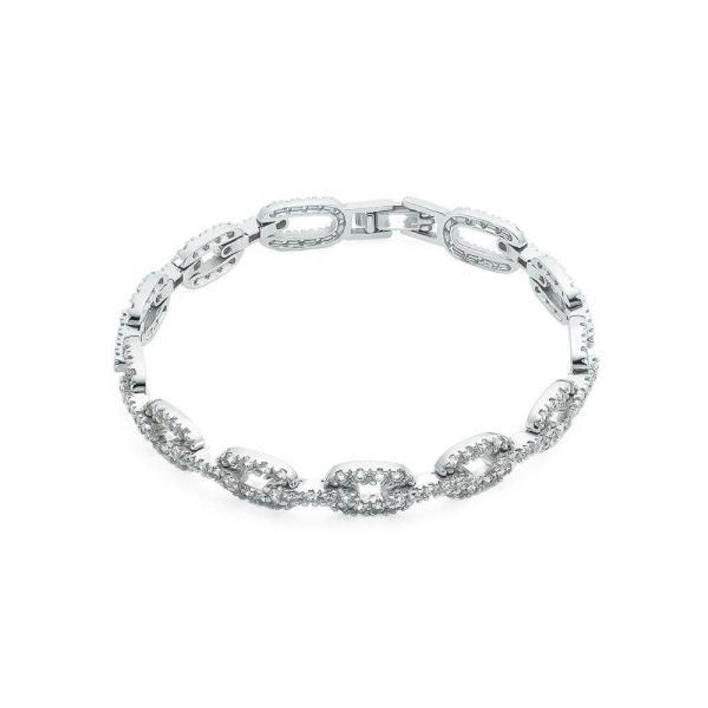 Shine Ellipse Silver Bracelet (L) OTB122915QWW