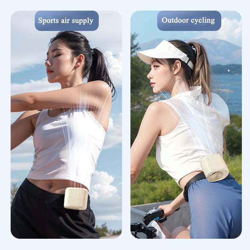 Waist Clip Fan Portable Mini Hanging Neck Fan USB Rechargeable Fan Small Outdoor Camping Waist Fan For Summer Outdoor Walking
