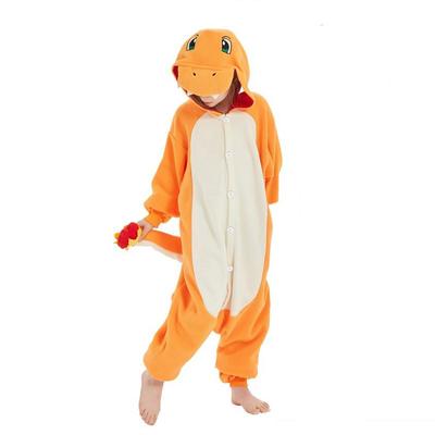 Charmander Onesie For Kids Children Kigurumi Halloween Cosplay Costume One-Piece Pyjamas